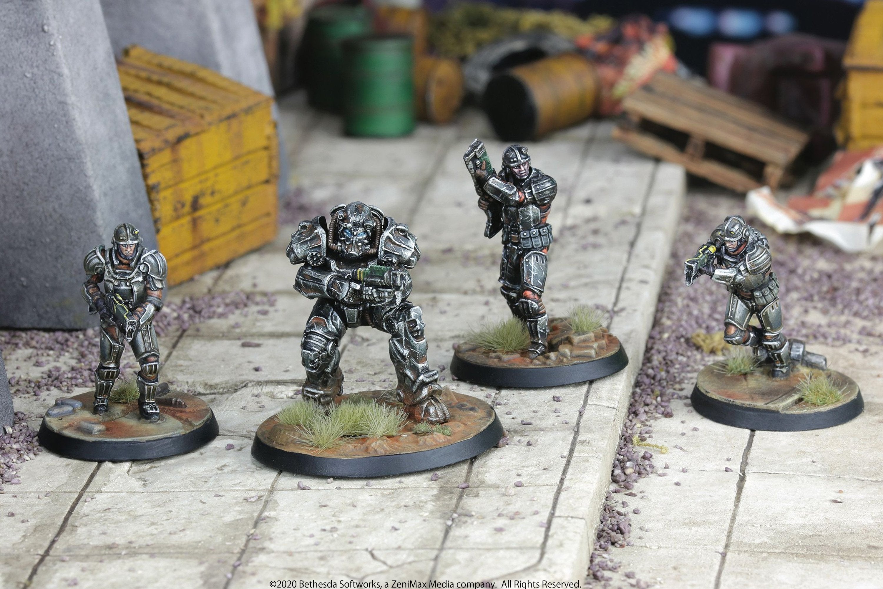 Fallout Wasteland Warfare Brotherhood Frontline Knights miniature