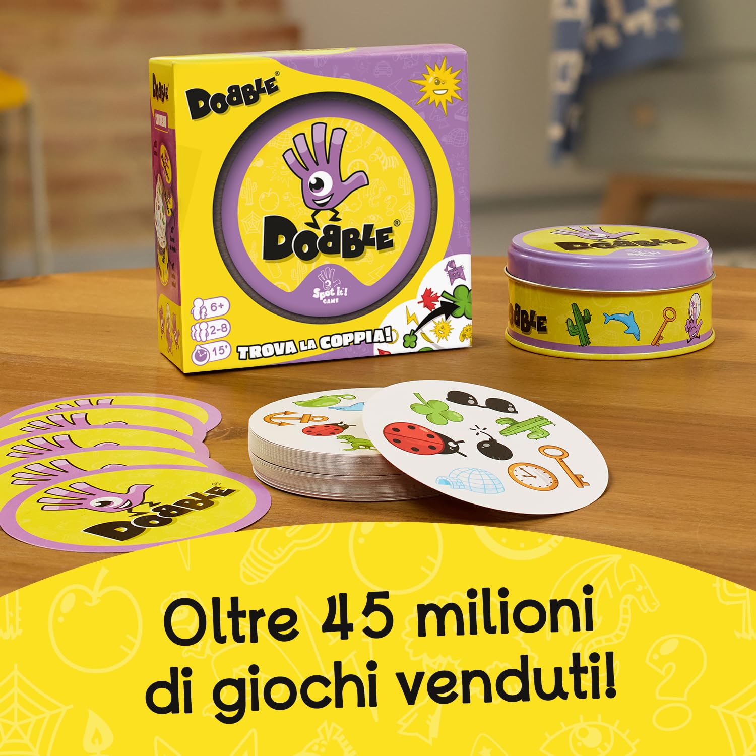 Asmodee Dobble Classico gioco di carte edizione italiana 2-8 giocatori