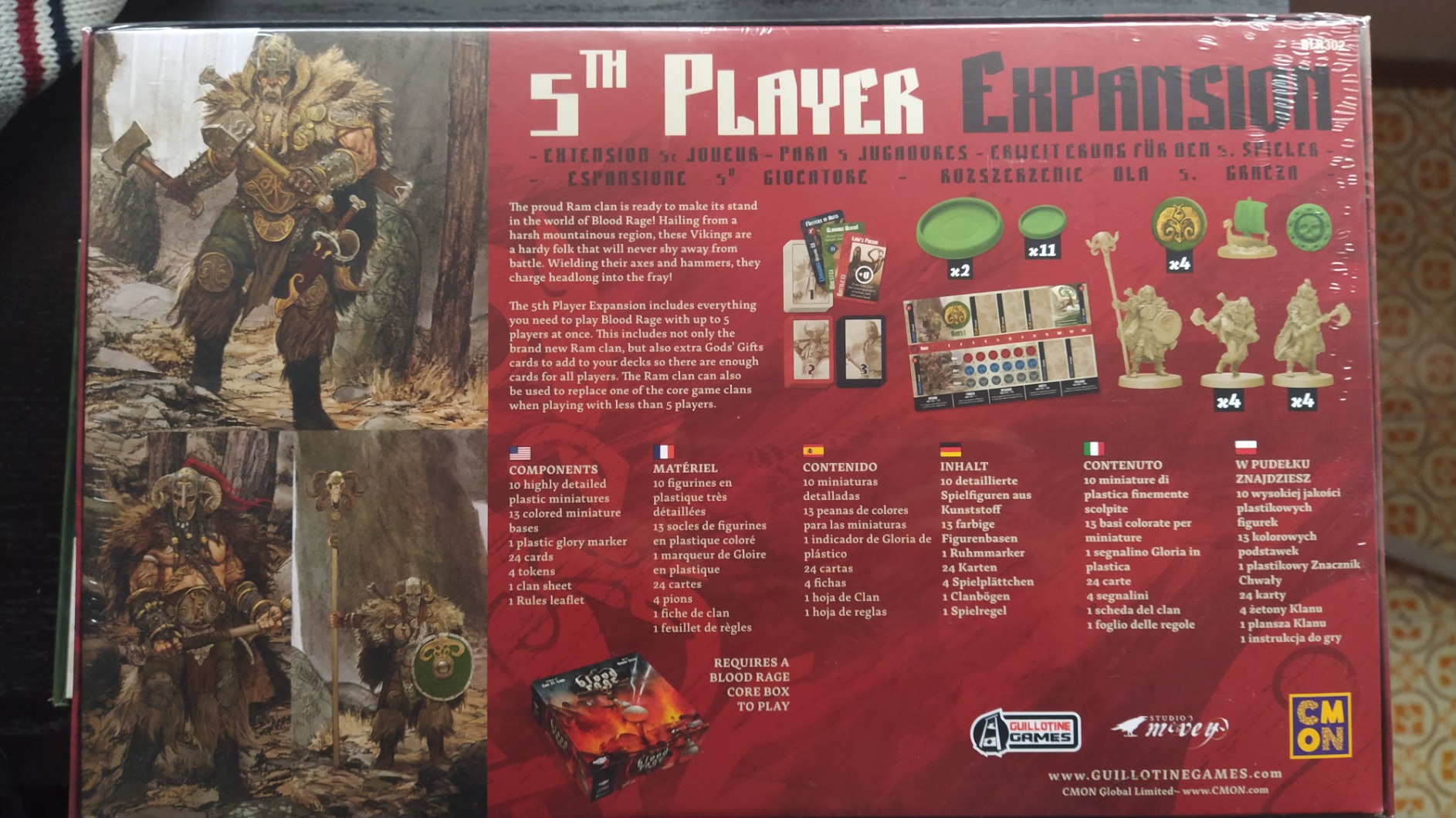 Asmodee Blood Rage Gioco da Tavolo 2-4 Giocatori Vichinghi