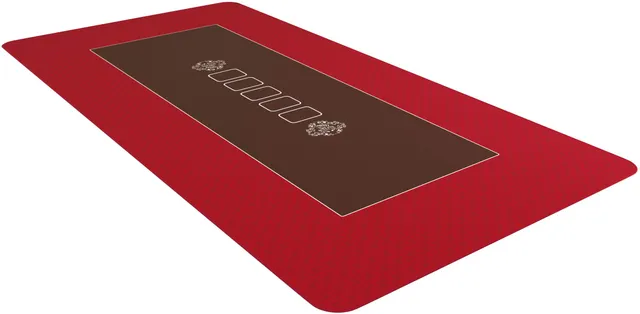 Cards&Co Tappetini da poker Paulie 160x80cm tappeto rosso angolare