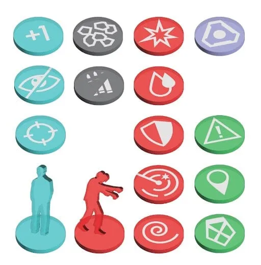 Modiphius XCOM Token & Standees Set token acrilici miniature