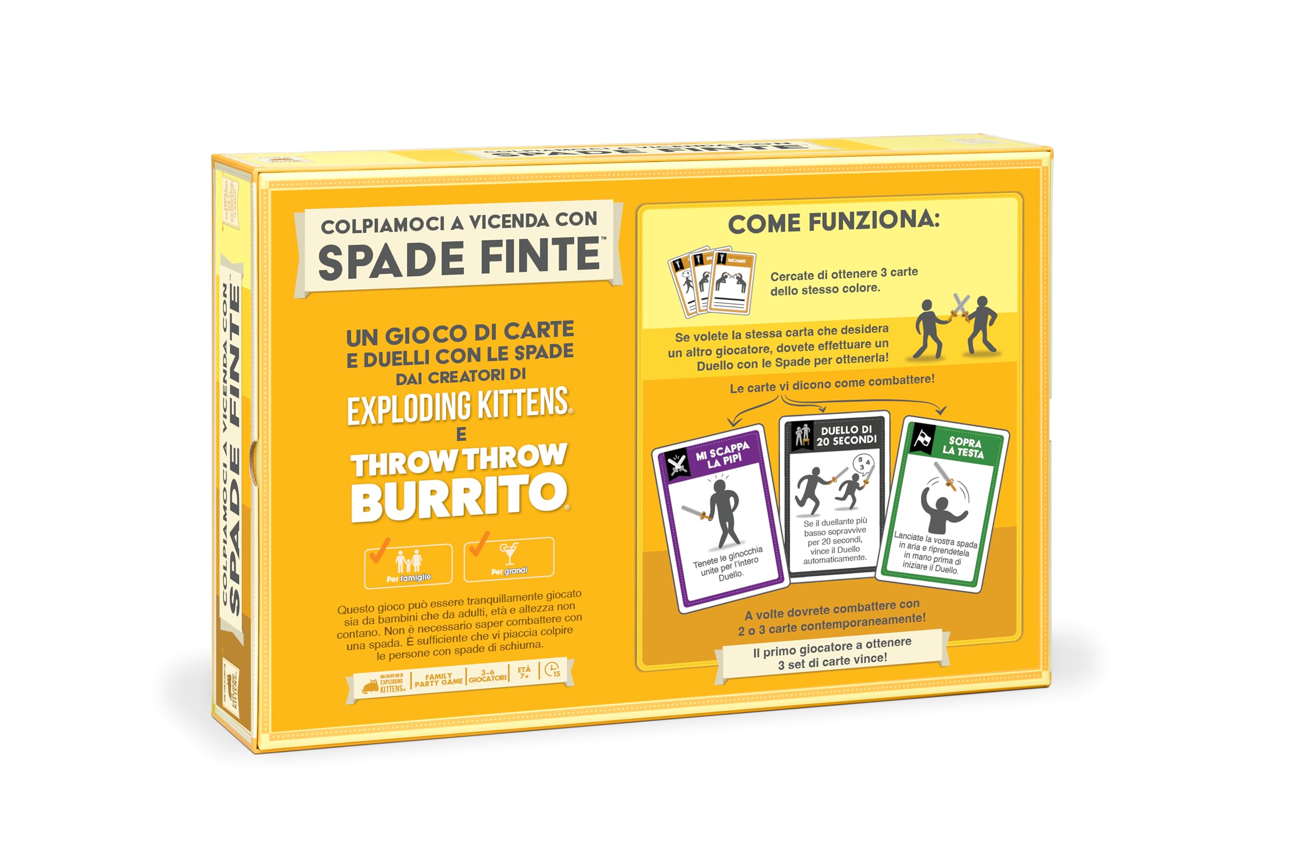 Asmodee Colpiamoci con Spade Finte gioco di carte 3-6 giocatori