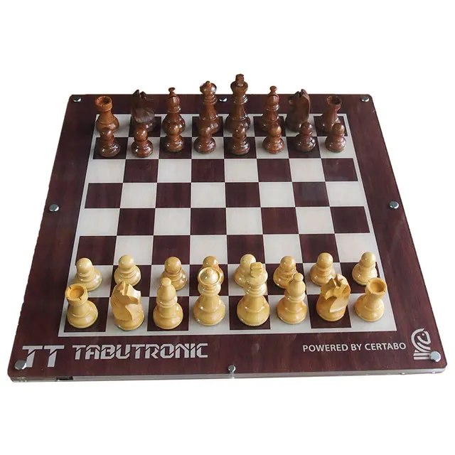 Tabutronic Cerno 35mm scacchiera elettronica noce con chip 20mm