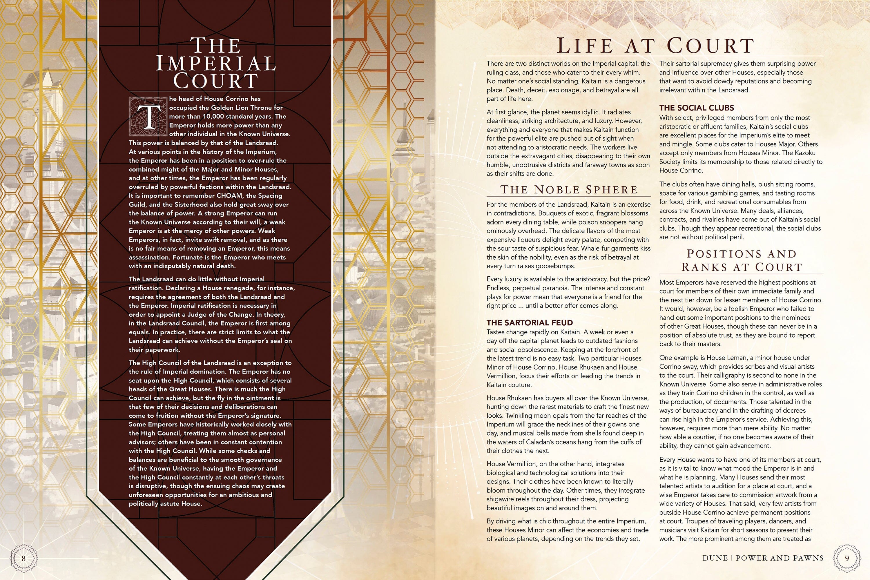 Dune Adventures in the Imperium Power and Pawns manuale 144 pagine