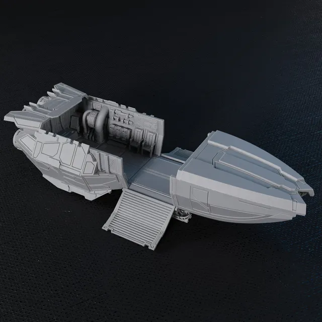 Five Parsecs Ship Scenic STL Titan Forge file stampa 3D nave