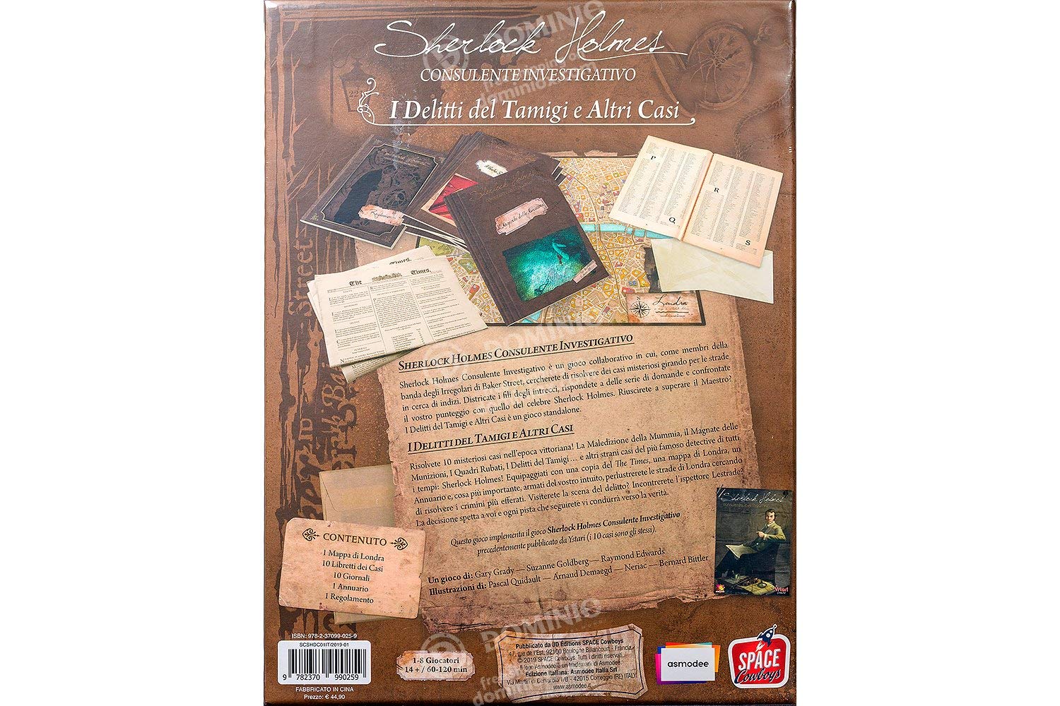 Asmodee Sherlock Holmes Delitti del Tamigi gioco investigativo 10 casi