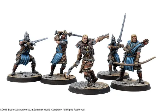 Modiphius Elder Scrolls Call to Arms Stormcloak Resin Starter miniature x5
