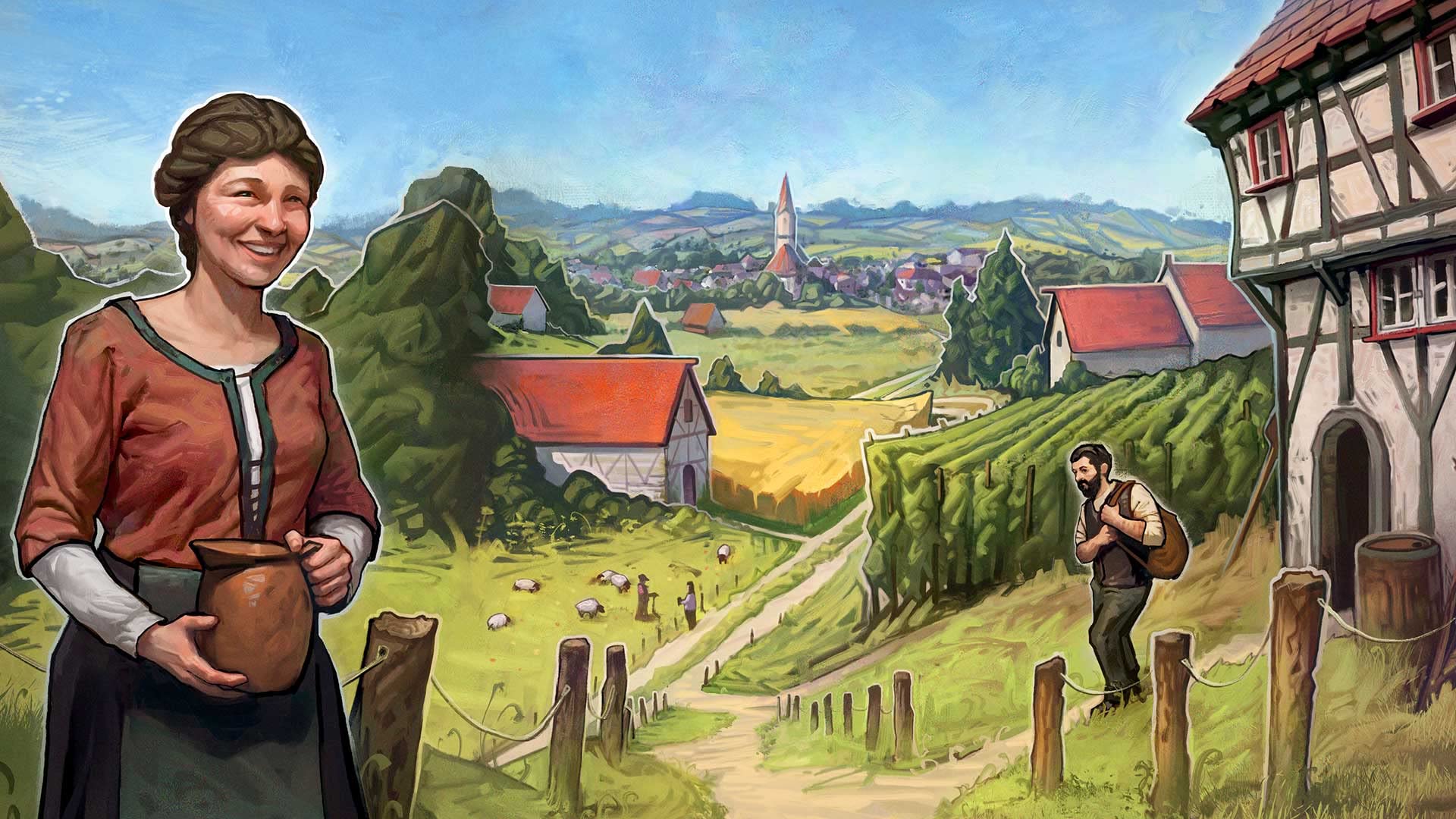 Asmodee Hallertau gioco da tavolo gestionale 1-4 giocatori