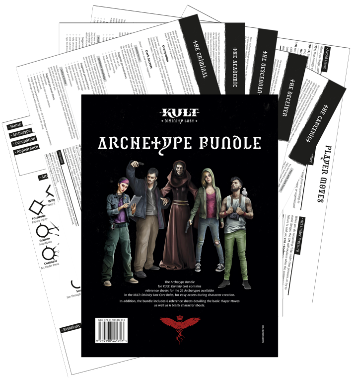 Modiphius Kult Divinity Lost Archetype Bundle GDR horror