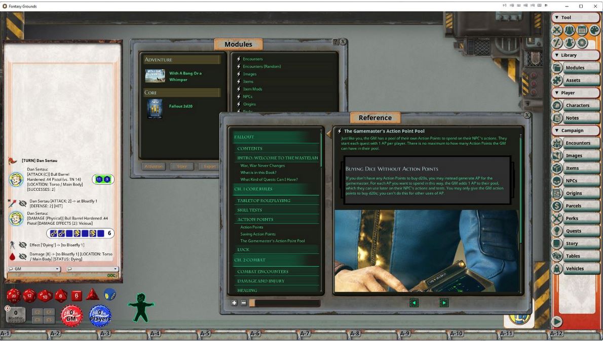 Modiphius Fallout 2d20 Manuale Base Fantasy Grounds VTT