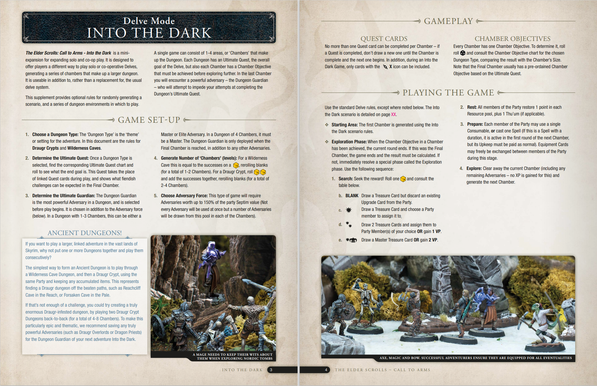 Elder Scrolls Call to Arms Into the Dark espansione PDF delve