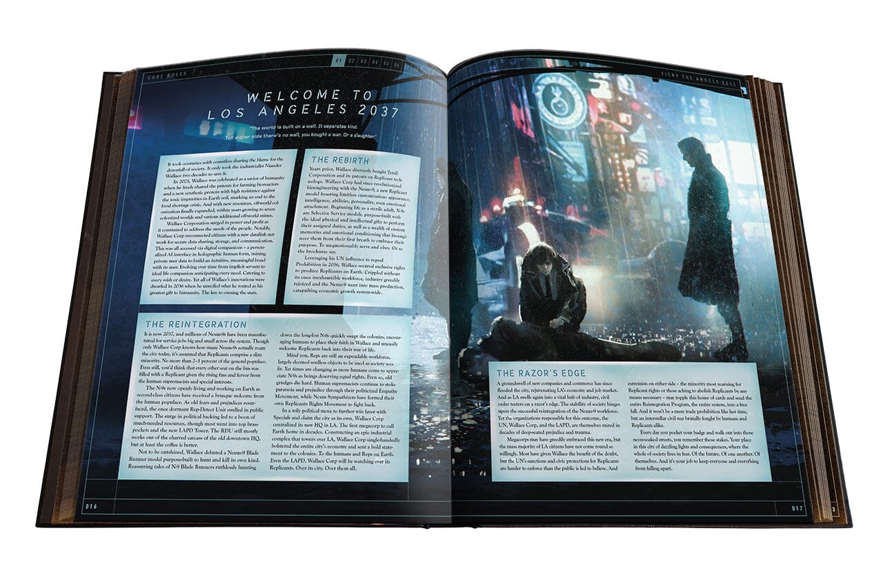 Free League Blade Runner RPG Core Rulebook manuale base investigativo