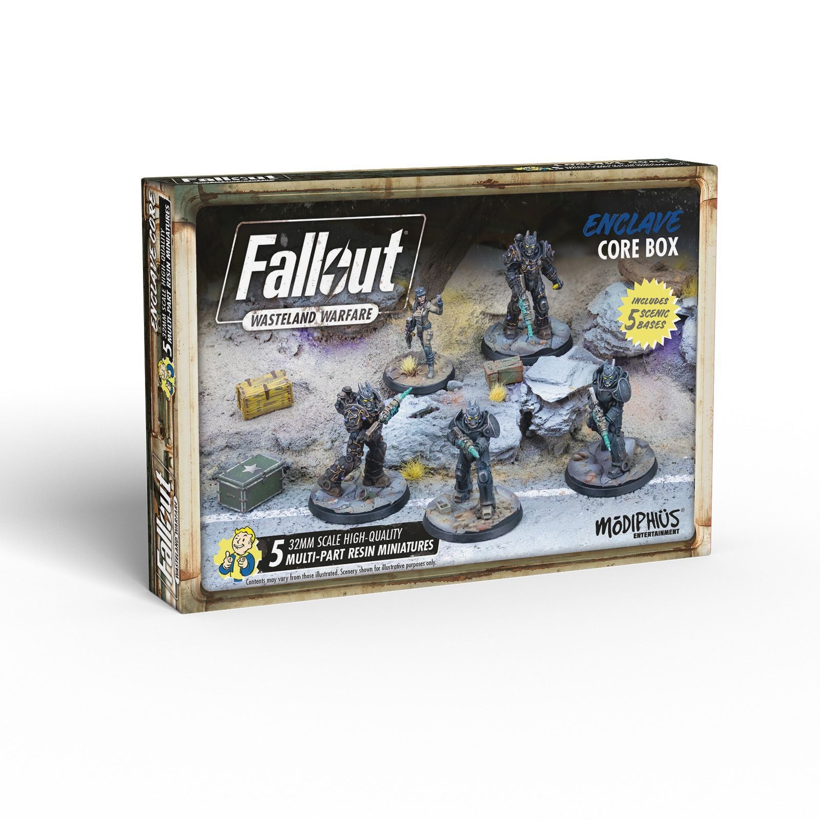 Modiphius Fallout Wasteland Warfare Enclave Core Box miniature