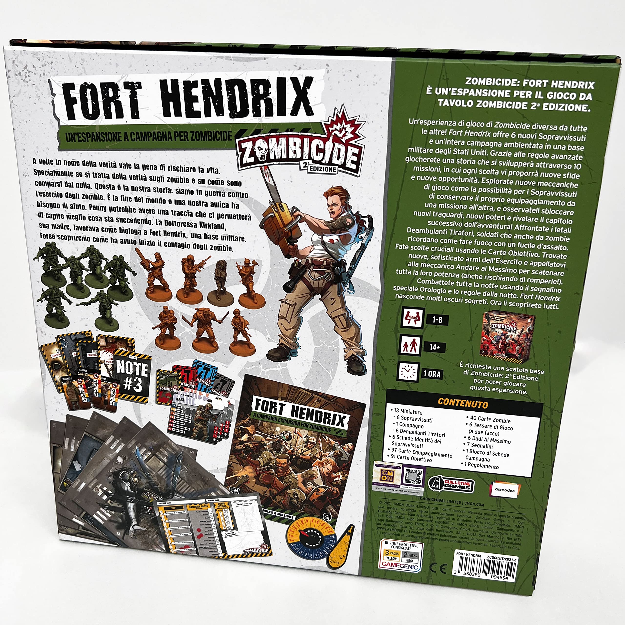 Asmodee Zombicide Fort Hendrix espansione gioco cooperativo