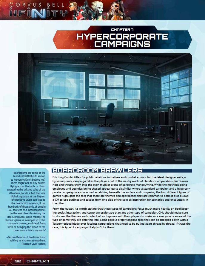 Modiphius Infinity Hypercorps Manuale GDR PDF Corporazioni