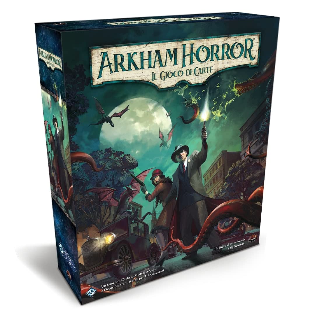 Asmodee Arkham Horror LCG set base aggiornato gioco carte italiano