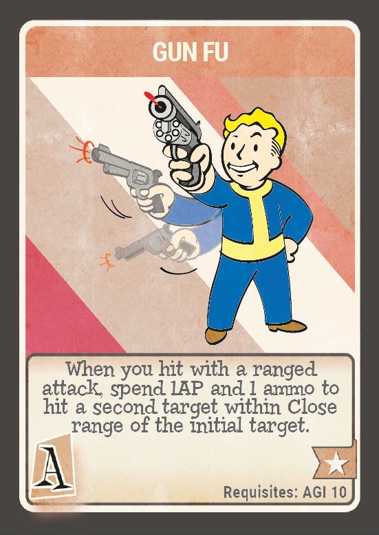 Modiphius Fallout RPG Perk Cards mazzo 147 carte talenti