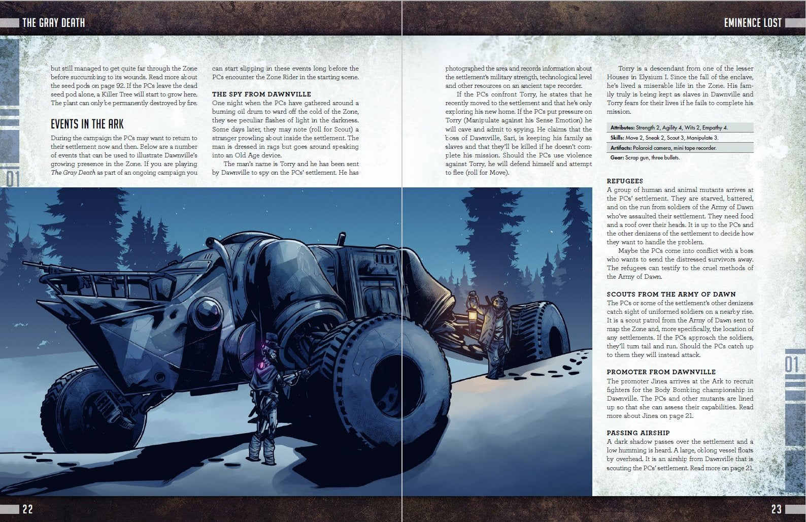 Mutant Year Zero The Gray Death Campagna Gioco di Ruolo Hardback