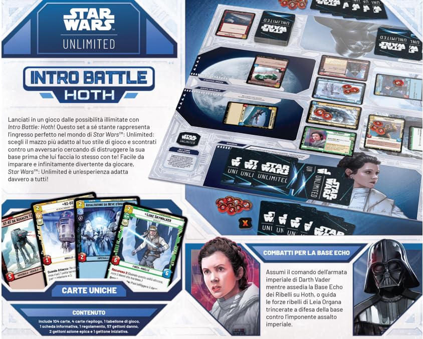 Star Wars: Unlimited Intro Battle Hoth Set Iniziale Carte Italiano