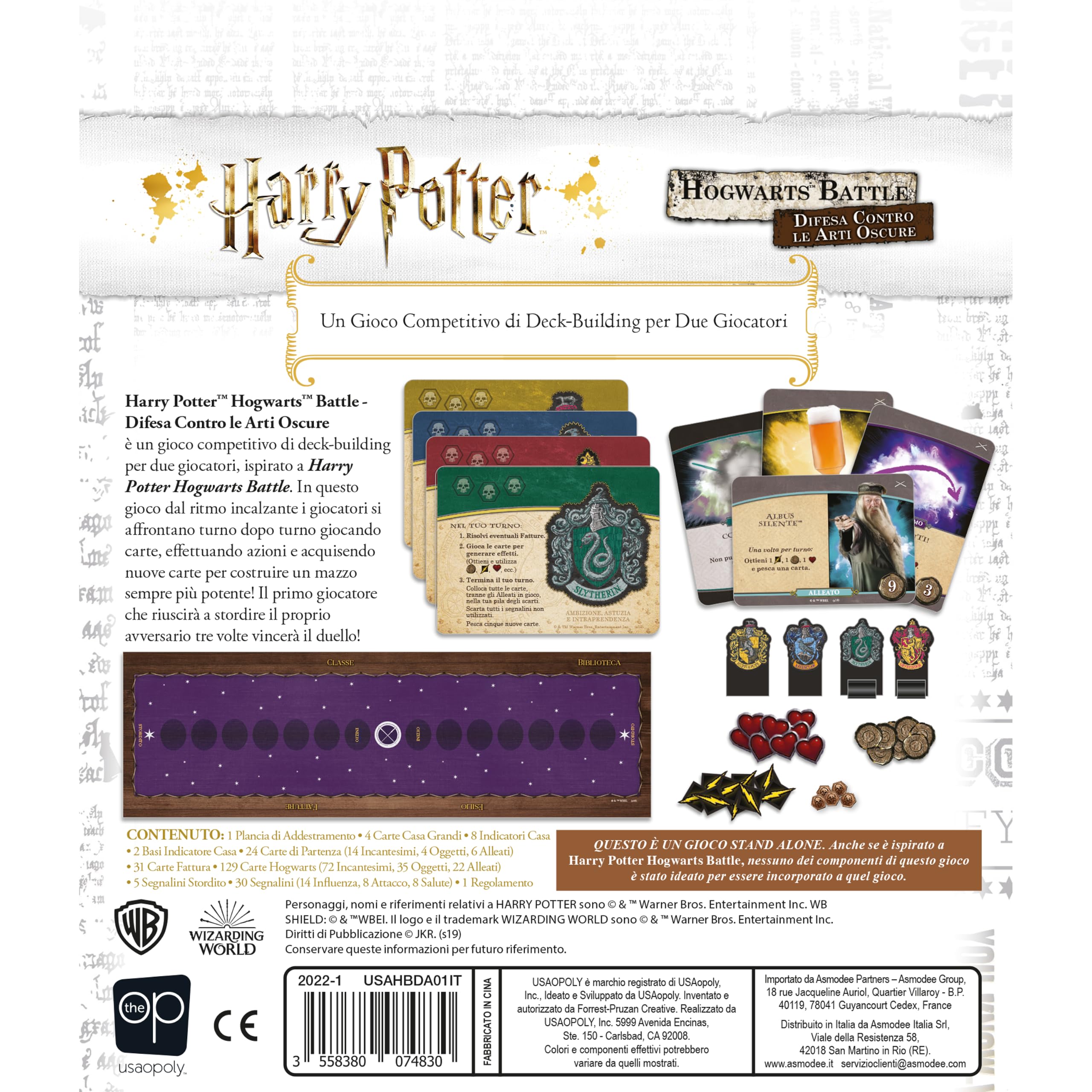 Asmodee Harry Potter Hogwarts Battle Gioco Carte Duello 2 Gioc