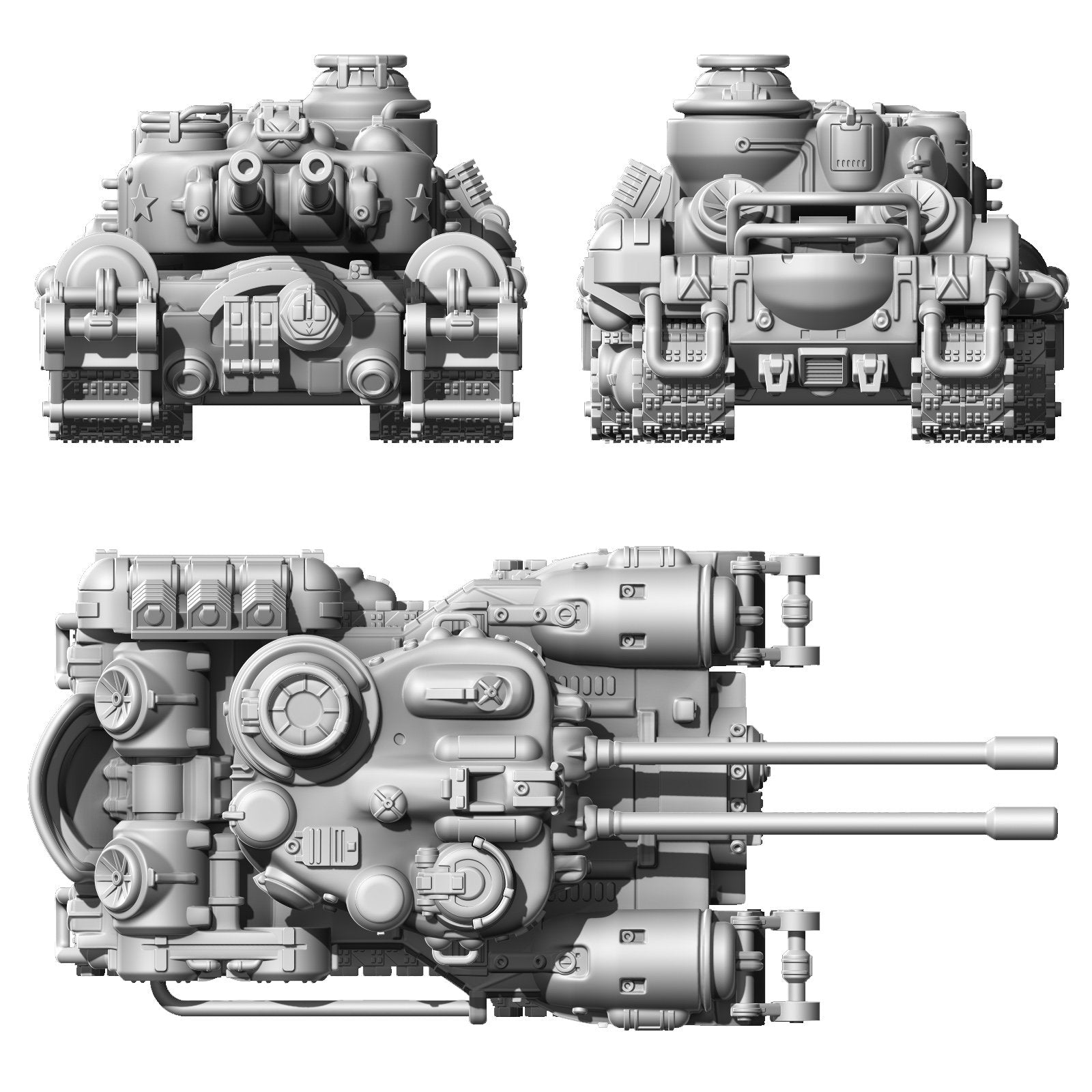 Modiphius Fallout Tank file STL stampa 3D Wasteland Warfare