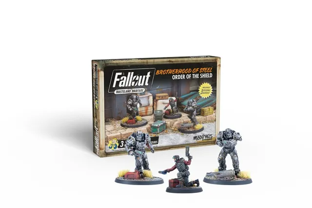 Modiphius Fallout Wasteland Warfare Brotherhood Order Shield miniature