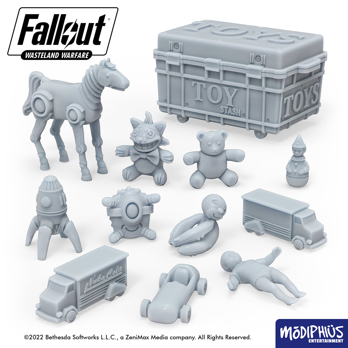 Modiphius Fallout Wasteland Warfare Toys Bobbleheads file STL