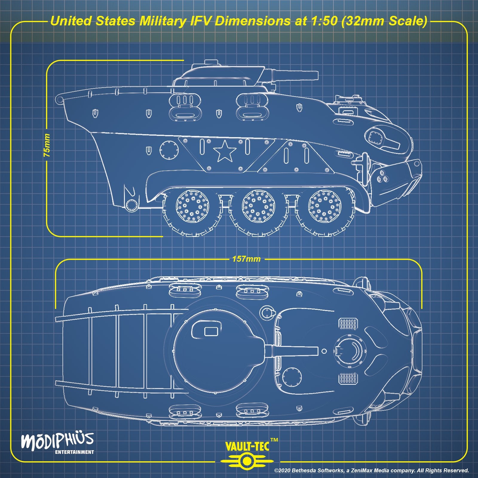 Fallout: Wasteland Warfare Pre-war APC File STL Stampa 3D
