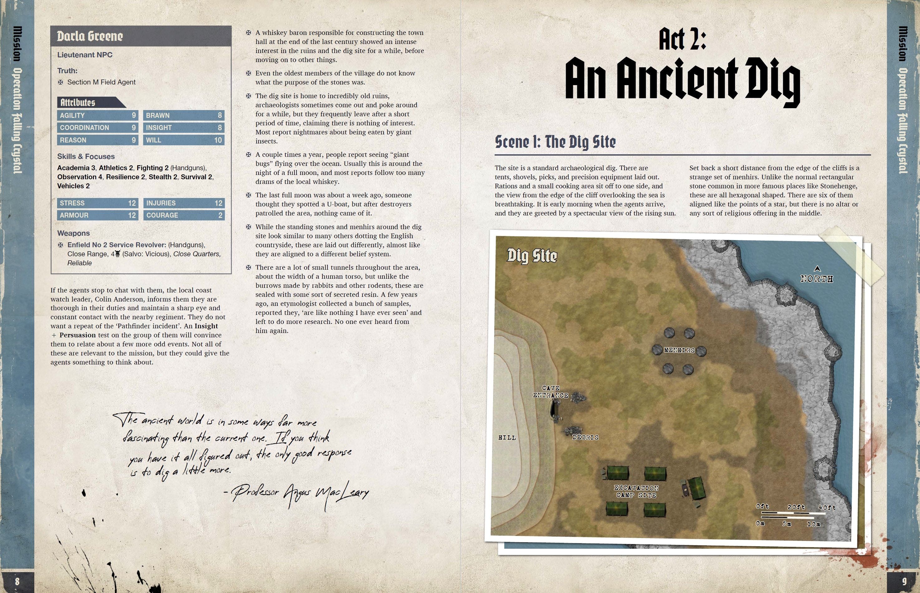 Modiphius Achtung Cthulhu Operation Falling Crystal avventura PDF