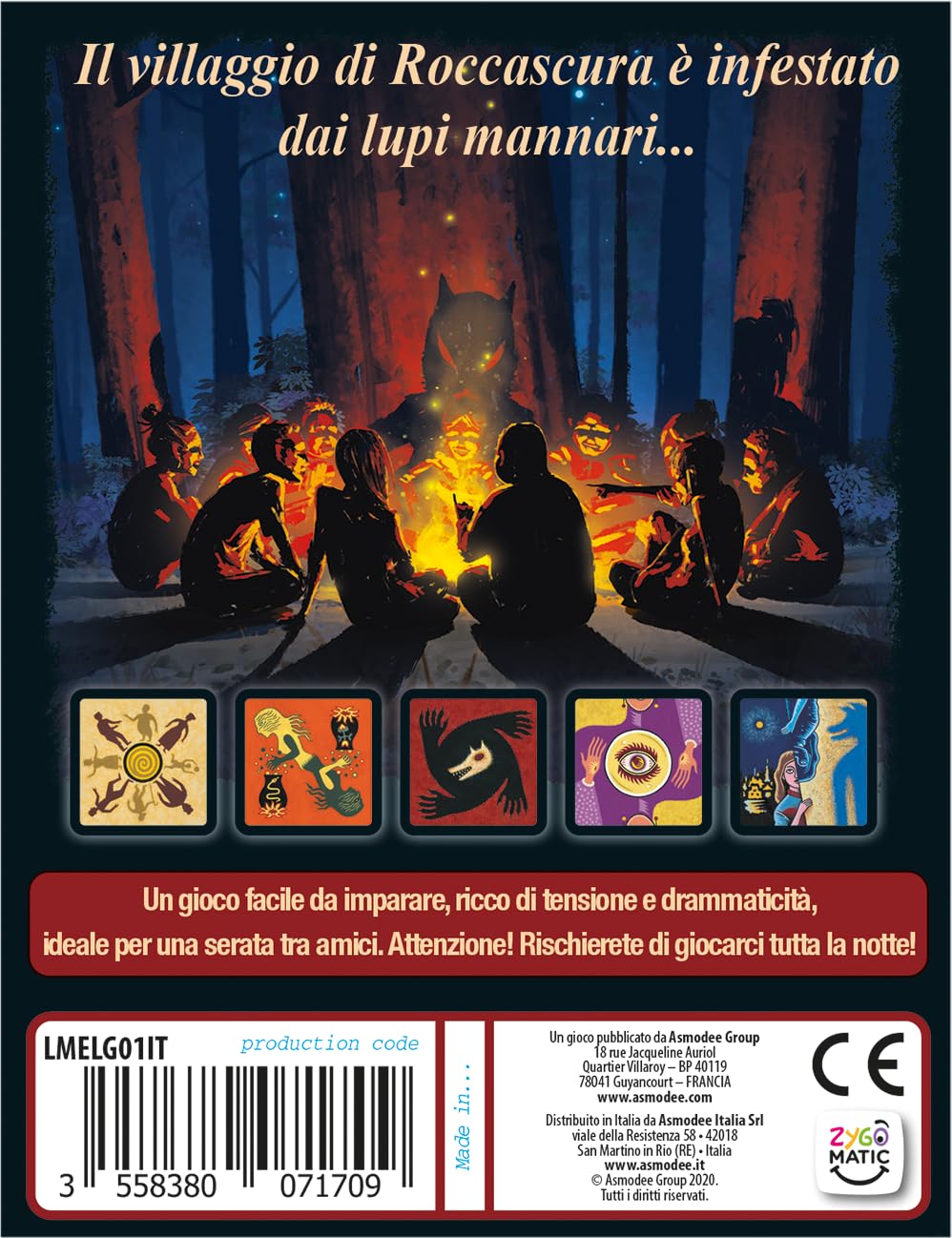 Lupi Mannari Roccascura Gioco Base Carte Gruppo 8-18 Giocatori
