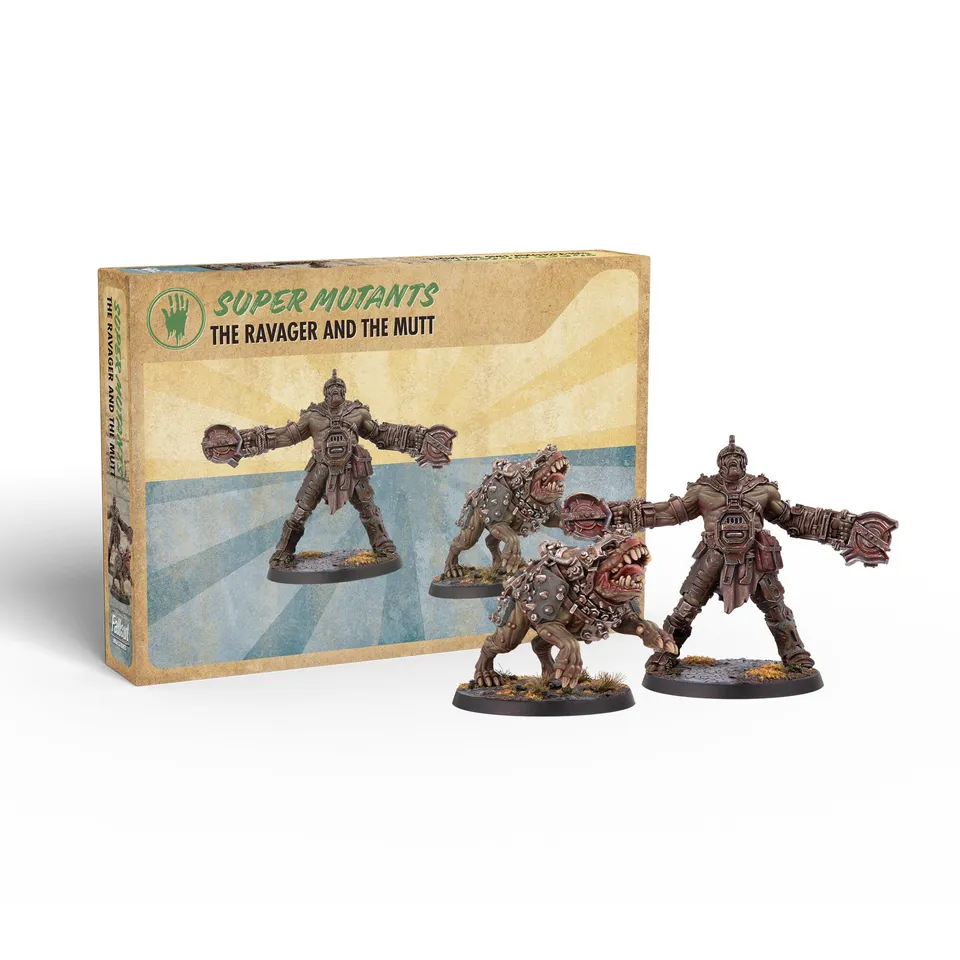 Modiphius Fallout: Factions Miniature Ravager e Mutt Resina