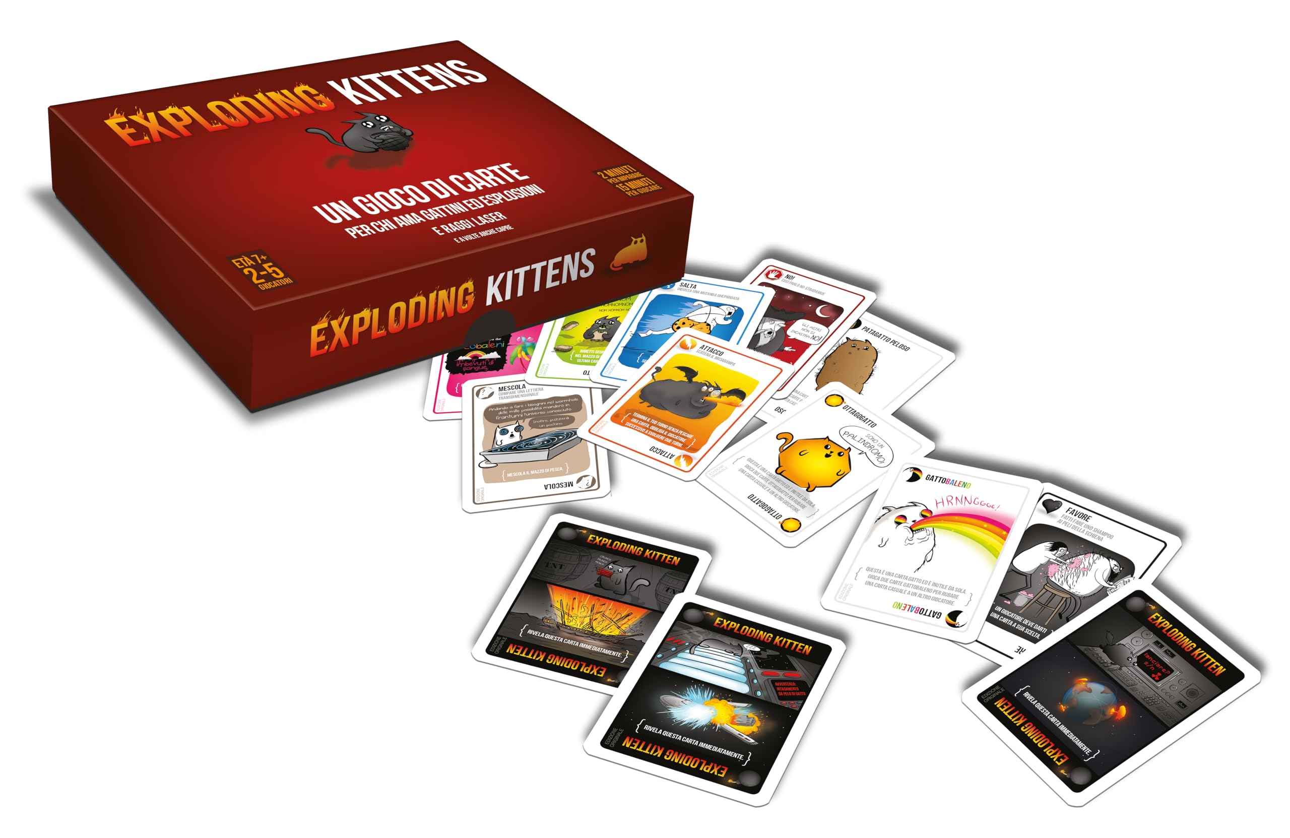 Asmodee Exploding Kittens gioco di carte base 2-5 giocatori