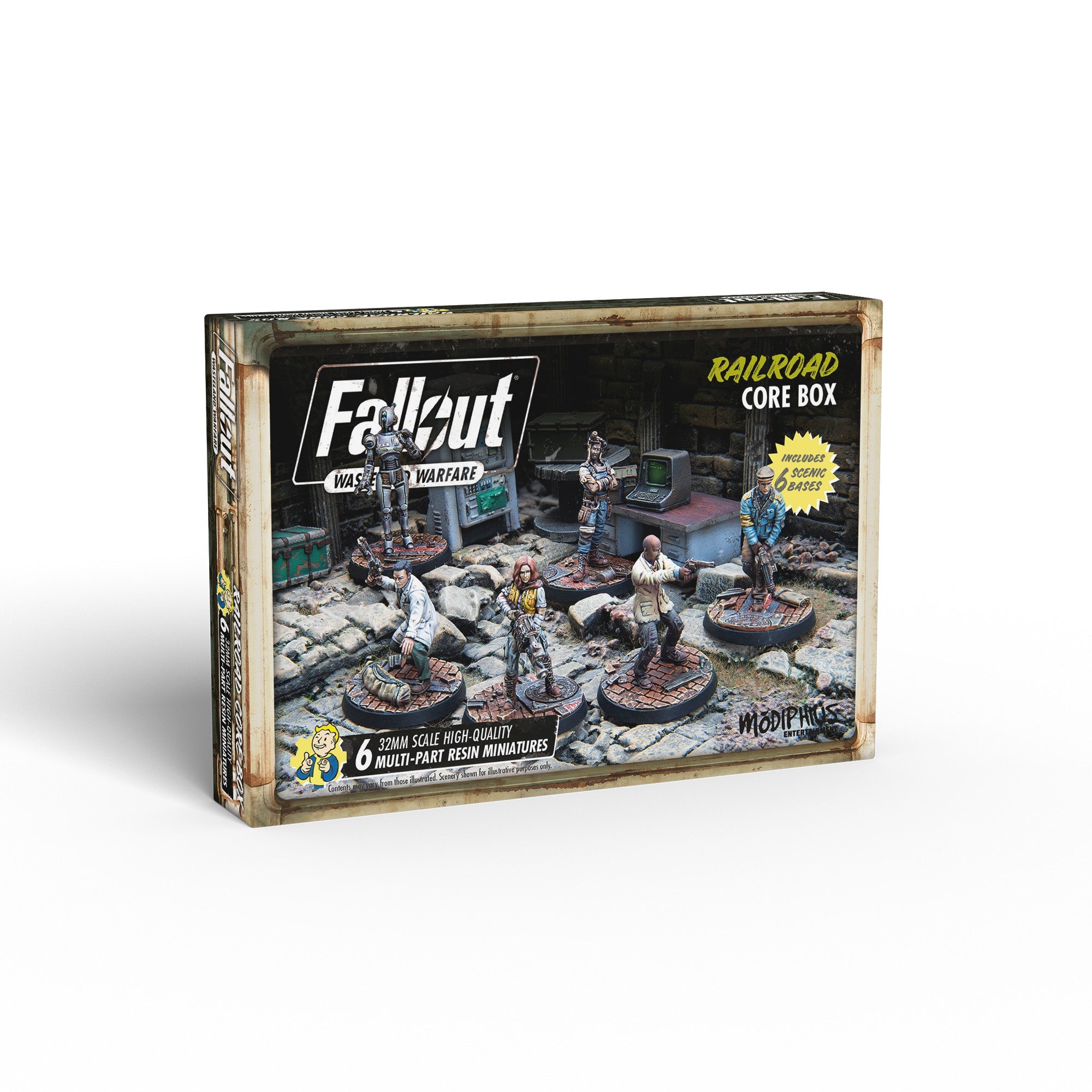 Modiphius Fallout Wasteland Warfare Railroad Core Box 6 miniature