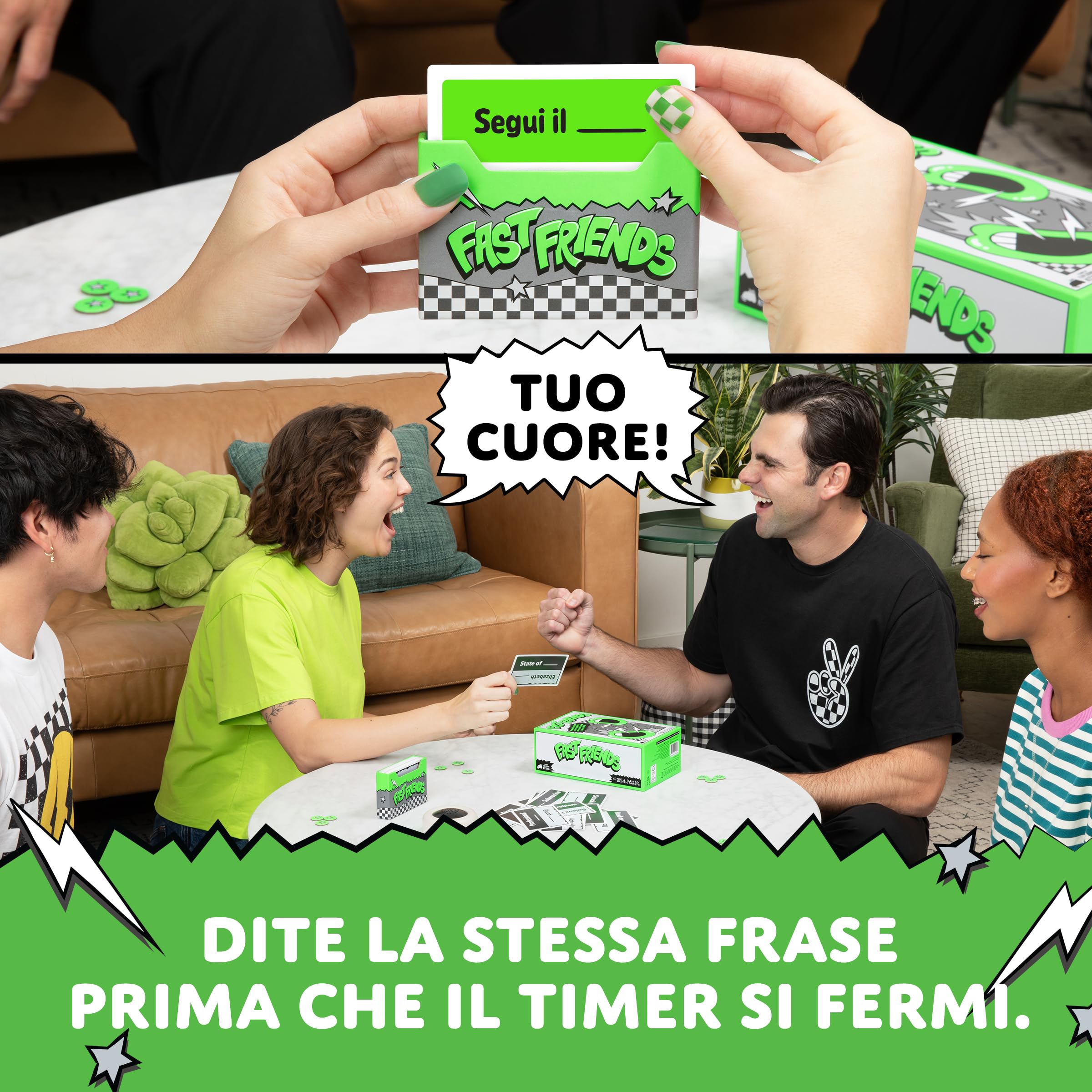Asmodee Fast Friends carte da gioco party game 2-8 giocatori italiano