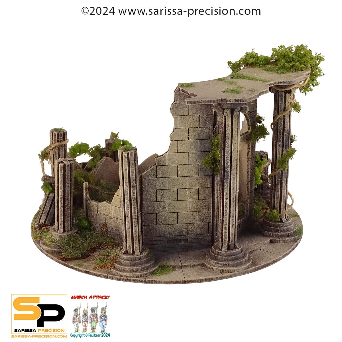 Modiphius Cohors Cthulhu Tactics Venus Temple Ruin scenico MDF