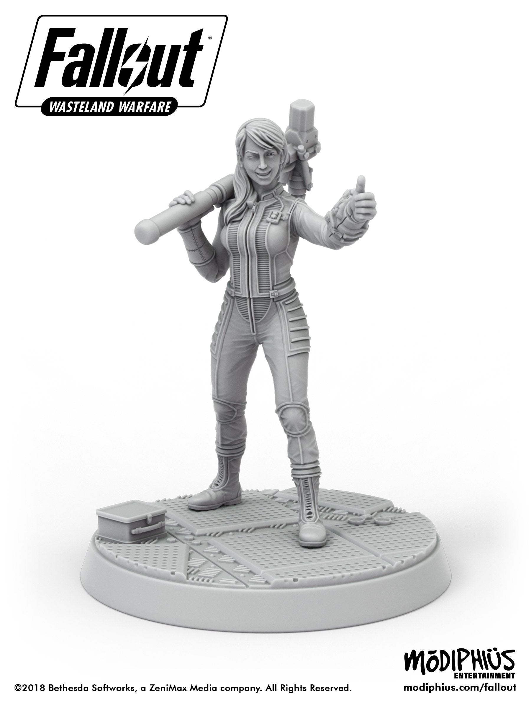 Modiphius Fallout Wasteland Warfare Vault-Tec Poster Girl file STL