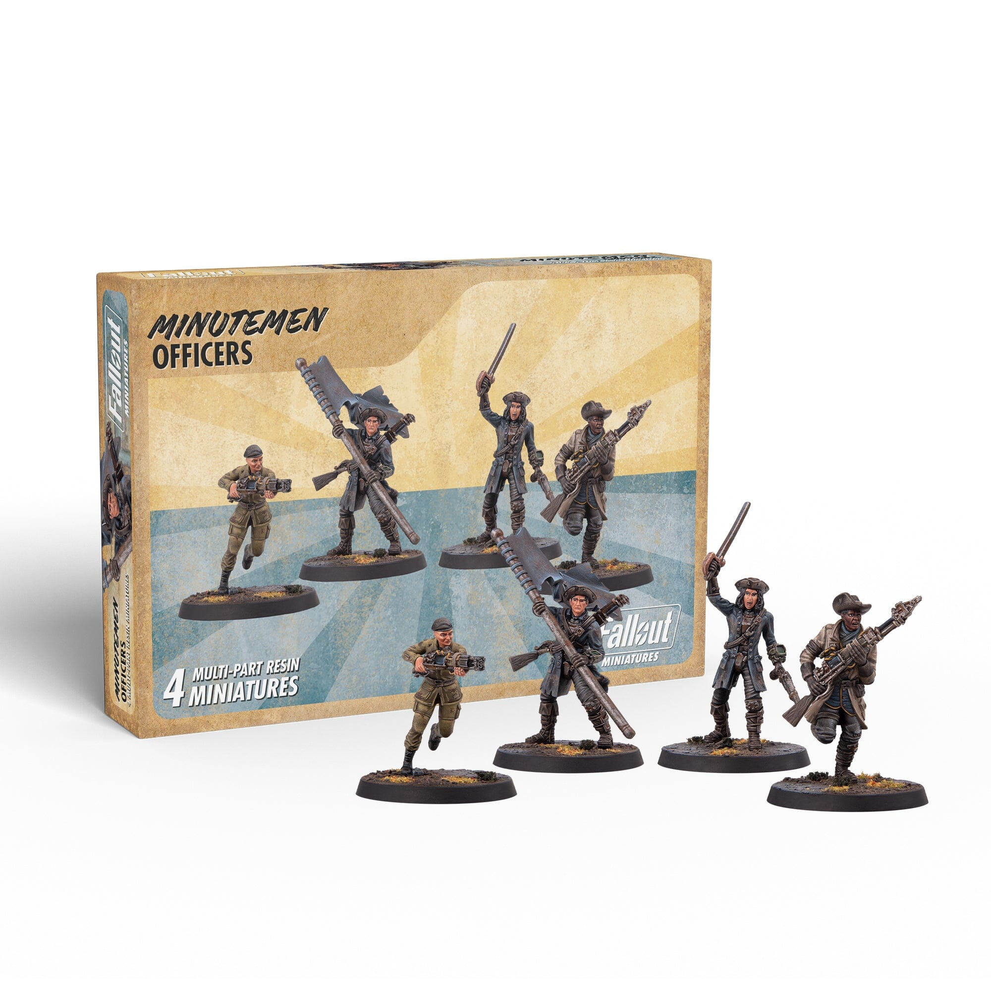 Modiphius Fallout Factions Minutemen Officers miniature 32mm