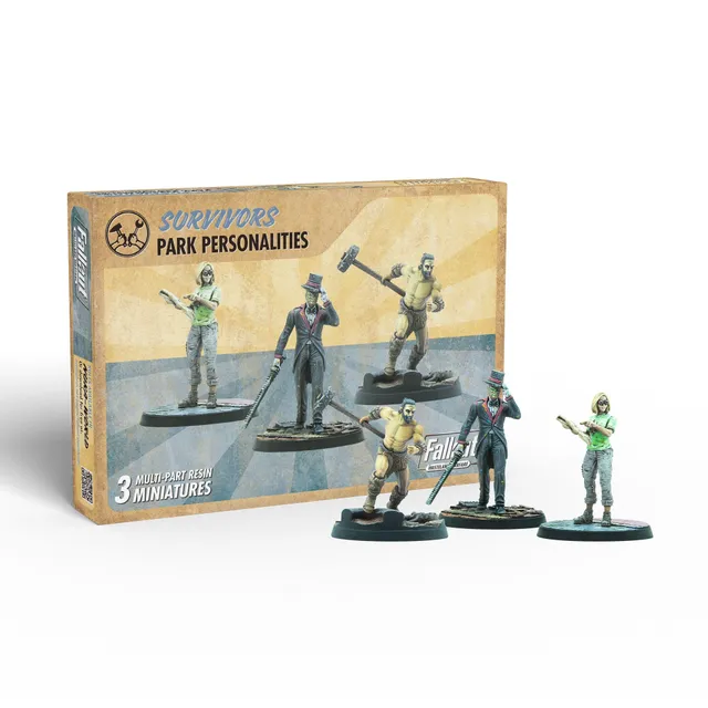 Modiphius Fallout Wasteland Warfare Park Personalities miniature resina