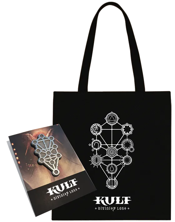 Modiphius KULT Divinity Lost Gamer Fan Pack borsa + spilla