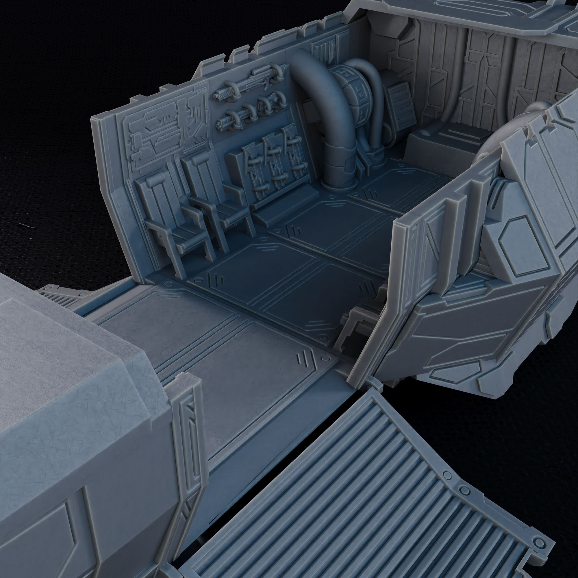 Five Parsecs Ship Scenic STL Titan Forge file stampa 3D nave