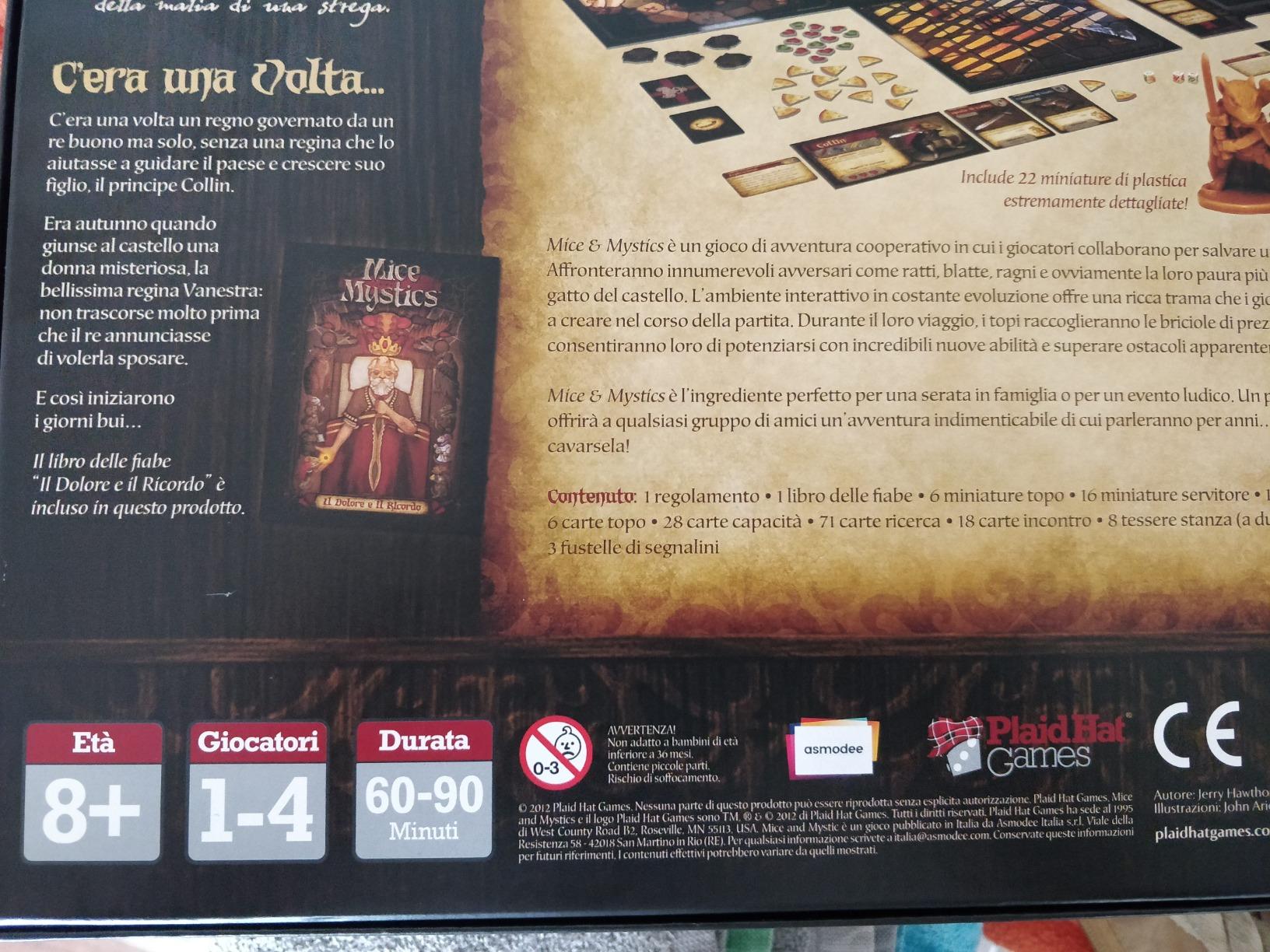 Mice and Mystics Gioco Tavolo Cooperativo Italiano 1-4 Giocatori