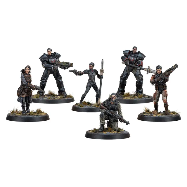 Modiphius Fallout: Factions Appalachian Command set miniature resina