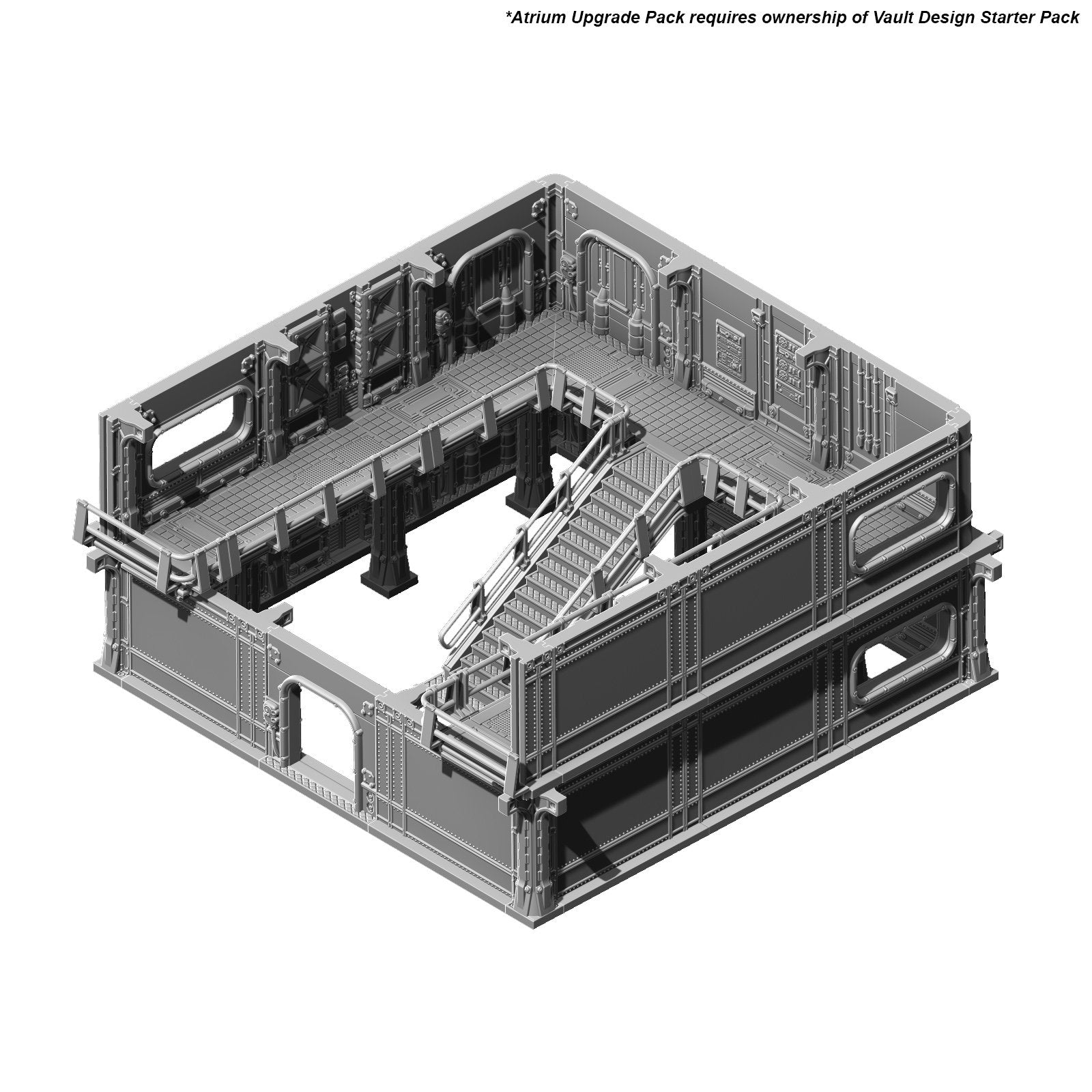 Modiphius Fallout Wasteland Warfare Vault Atrium Pack stl