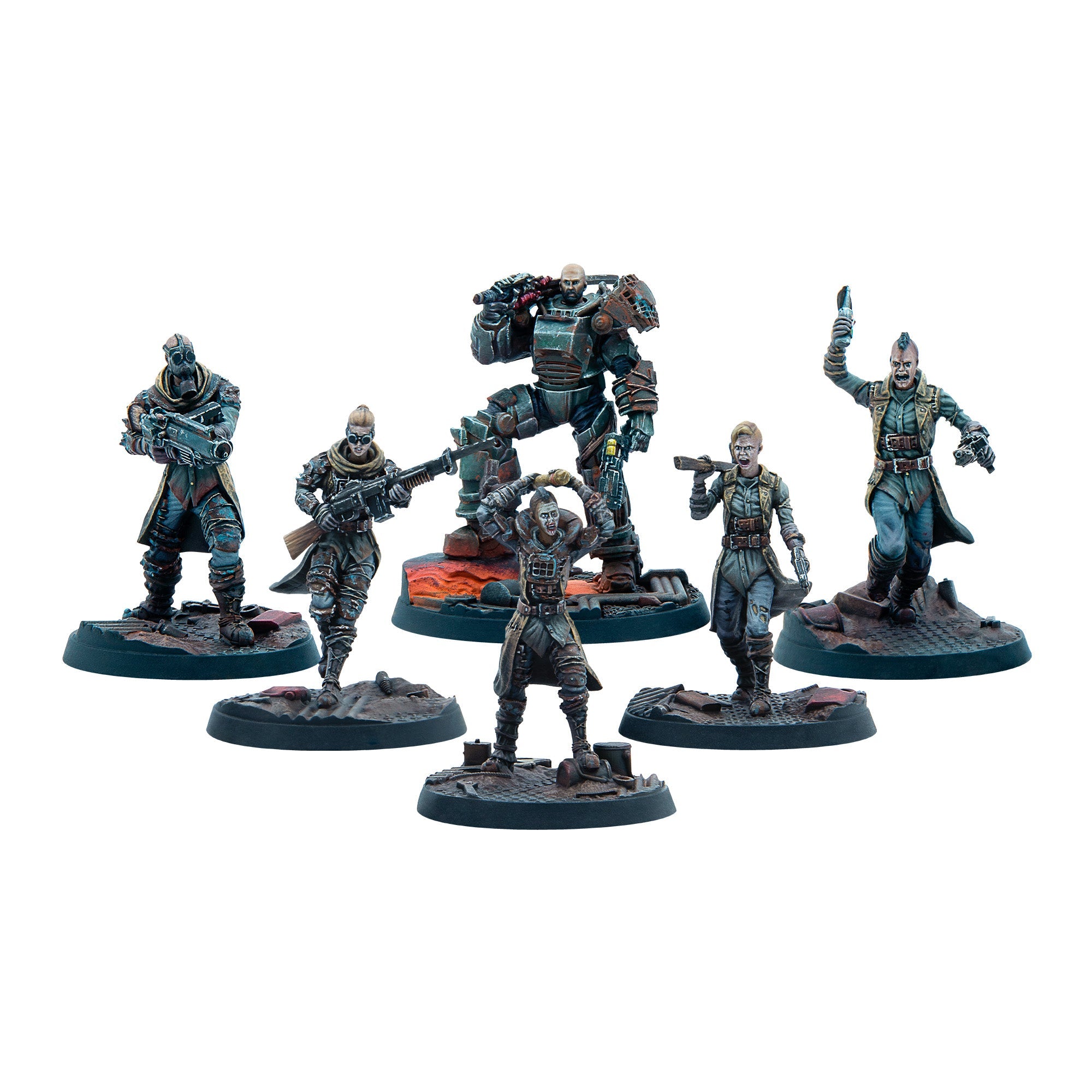 Modiphius Fallout: Wasteland Warfare Raiders The Forged miniature 6 pezzi