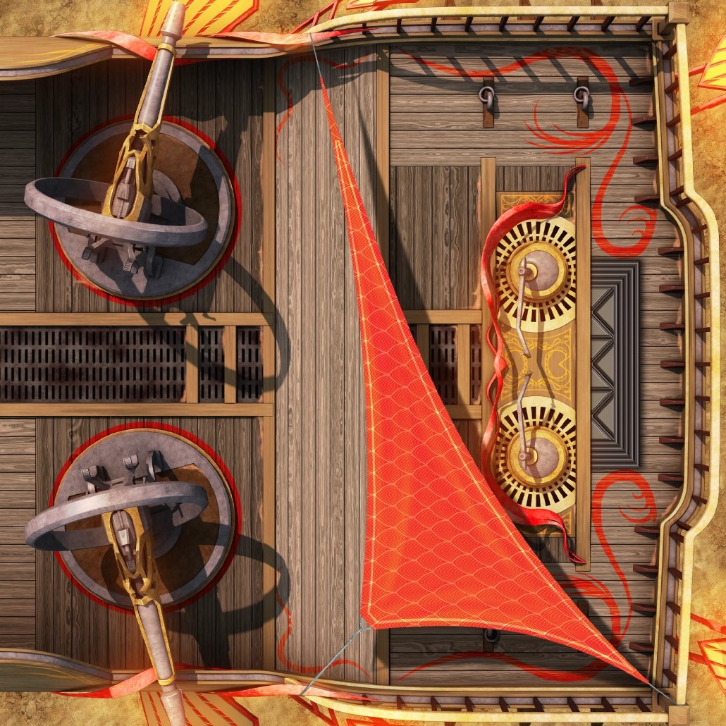 Modiphius John Carter Airships of Barsoom set tile mappa