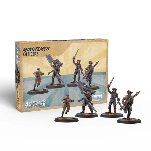 Modiphius Fallout Factions Minutemen Officers miniature 32mm