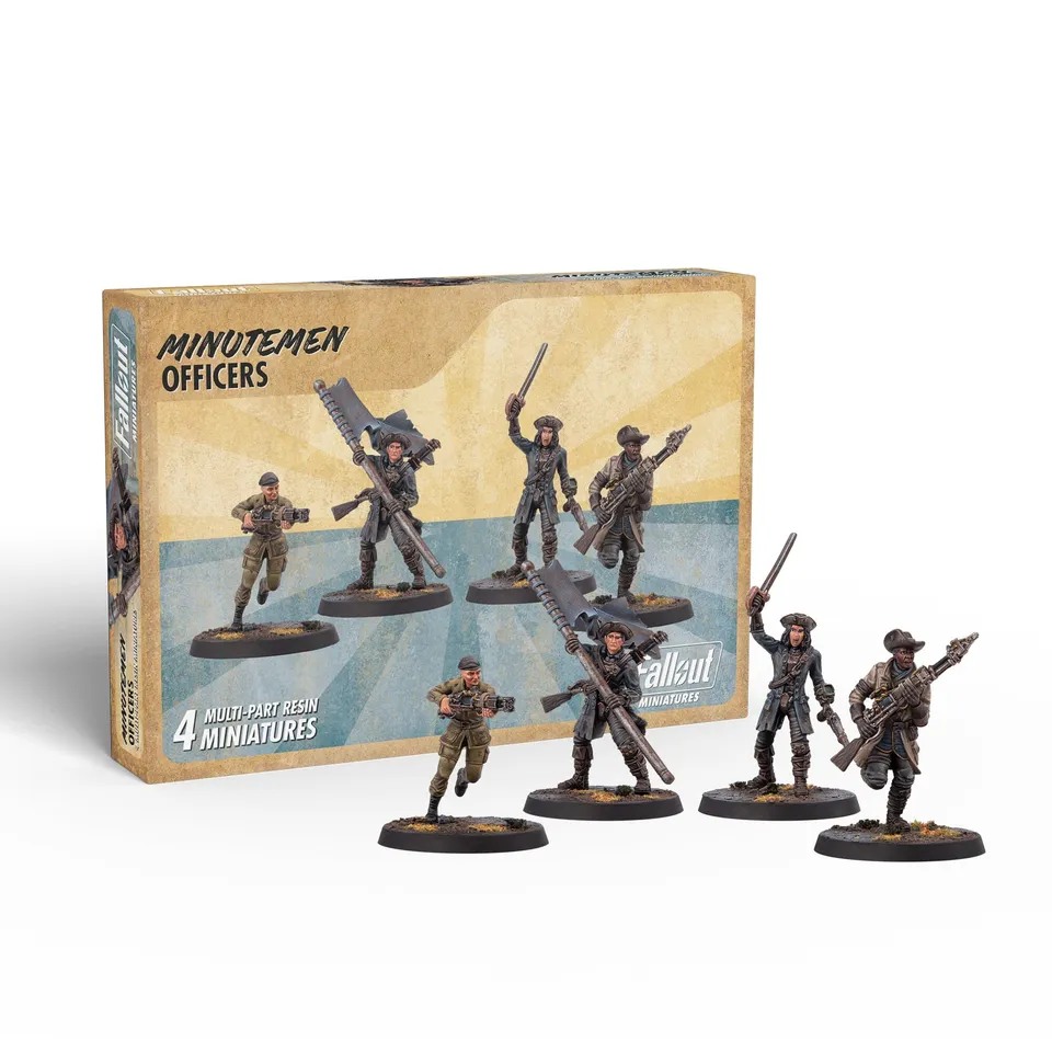 Modiphius Fallout Factions Minutemen Officers miniature 32mm