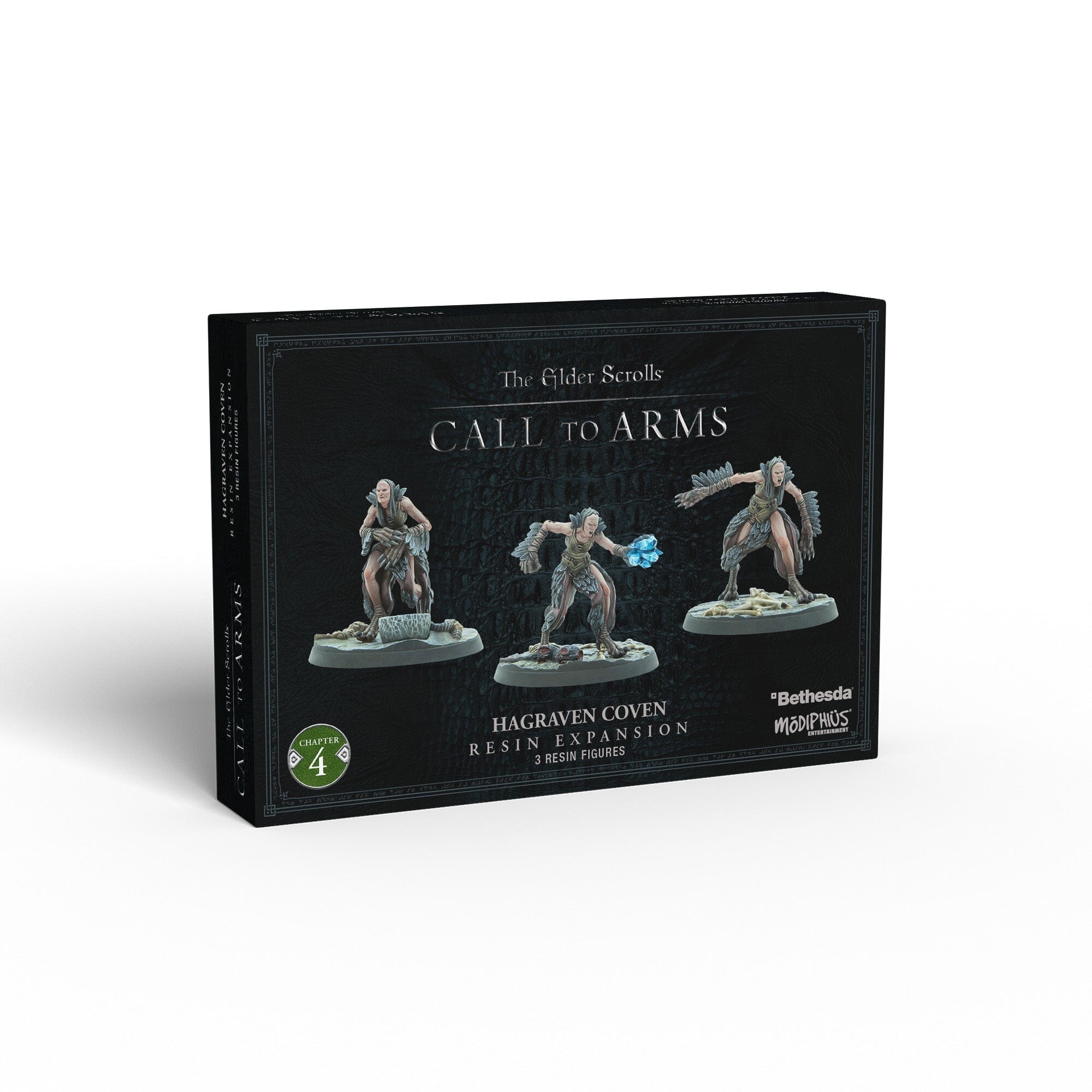 Modiphius Elder Scrolls Hagraven Coven miniature resina 3 pezzi