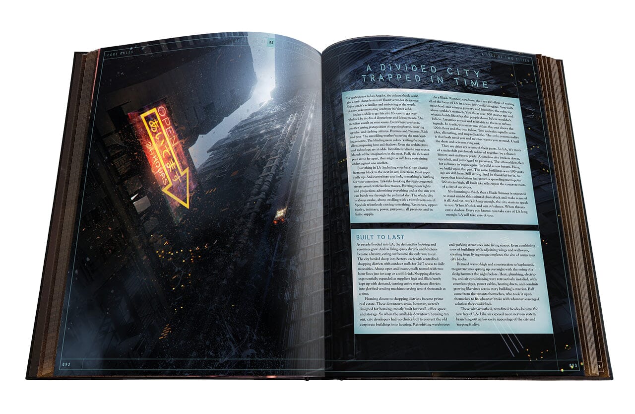 Free League Blade Runner RPG Core Rulebook manuale base investigativo