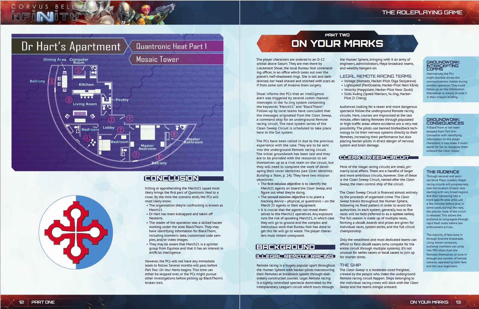 Modiphius Infinity Quantronic Heat campagna GDR 3 scenari